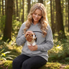Pet Carrier Hoodie, Oversized Women'S Sweatshirt with Pet Pocket, Hooded Pullover, Synthetic Fiber