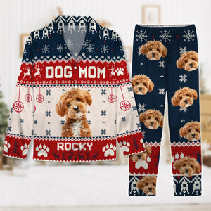 Custom Photo Dog Dad Dog Mom Christmas Pajamas TH10 894287