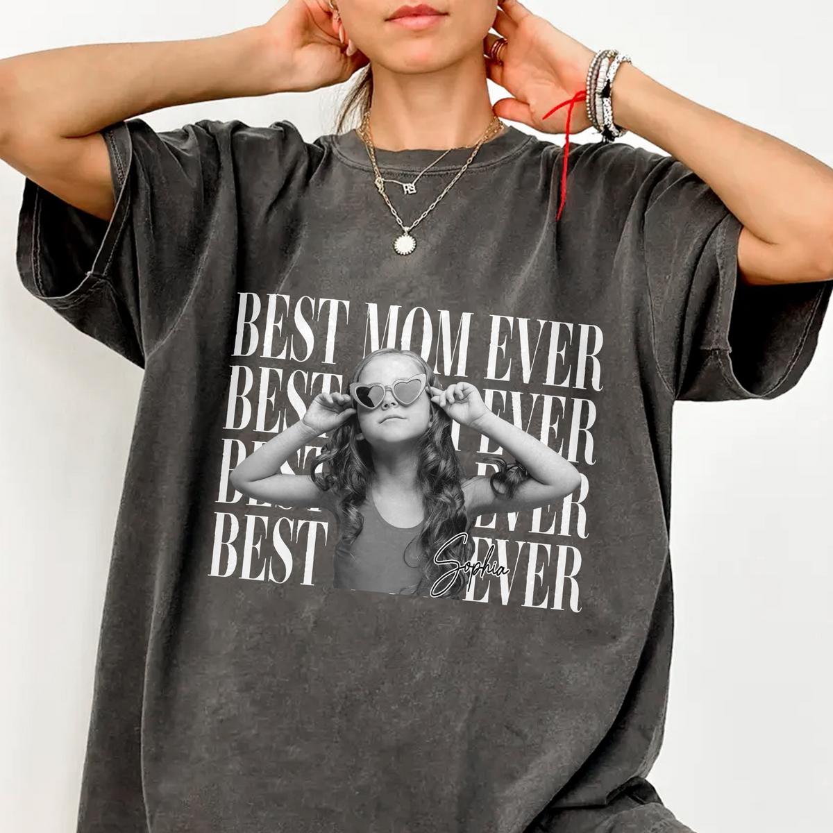 Personalized Vintage Photo Best Dad Mom Ever Comfort Shirt HA75 921276 (New)