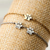 Personalized Pet Name Paw Print Bracelet, Minimalist Dog Cat Paw Jewelry LM32 669429