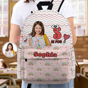 Custom Kid Photo Hello School Backpack CH07 896124