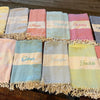 Personalized Name Turkish Beach Towel, Pool Towel- Holiday Gift, Party Gifts, Mother's Day, Bachelorette Favor Towel Gift LM32 899897