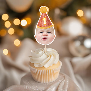 Custom Face Kid Birthday Decoration Cupcake Toppers HA75 892052
