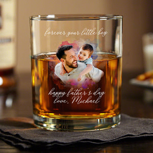 Custom Photo Forever Your Little Girl & Dad Christmas Print Rock Glass TA29 HO82 890488