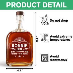 Custom Name Aged To Perfection Family Whiskey Bottle HO82 894064