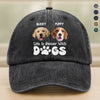 Custom Photo Life Is Better With Dogs Washed Denim Baseball Cap HA75 892582