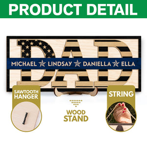 Personalized Keepsake For Beloved Job Lines Dad Wooden Sign LM32 893407