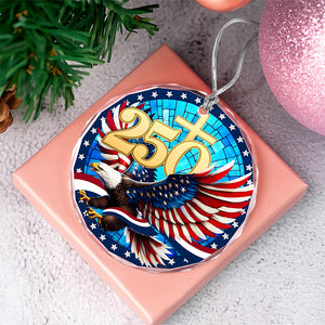 250 Years Of America Glass Ornament American Independence Day HA75 897808