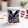 Faith, Family & Freedom 250 Years of America Patriotic White Mug LM32 897359