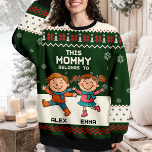 Personalized This Mommy Belongs To Ugly Sweater HA75 897814