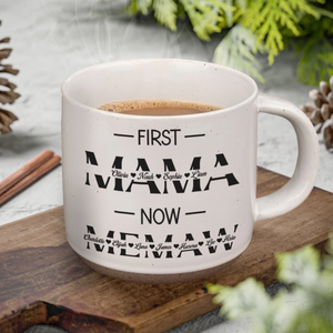 Custom Name First Mom Now Grandma Mother's Day Pottery Mug TH10 892549