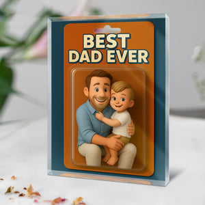 Custom Photo Dad And Kid Action Figure Acrylic Block Father's Day Gift For Dad HA75 892362