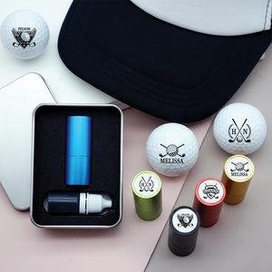 Personalized Golf Ball Stamp with Gift Box – Personalized Golf Ball Markers Gift for Dad, Golf Lover Gifts, Golf Accessories for Men, Father HO82 900604
