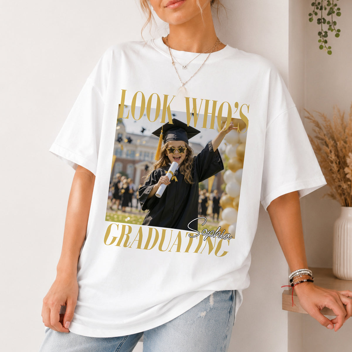 Custom Photo Look Who's Graduating Comfort Shirt - Personalized Senior Gift LM32 669599