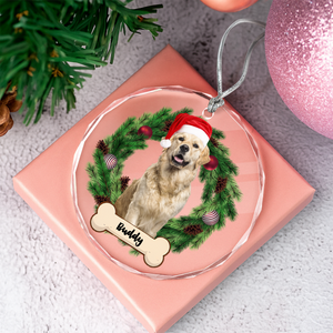 Custom Photo Dog Lovers - Dog Bone Glass Ornament CH07 899698