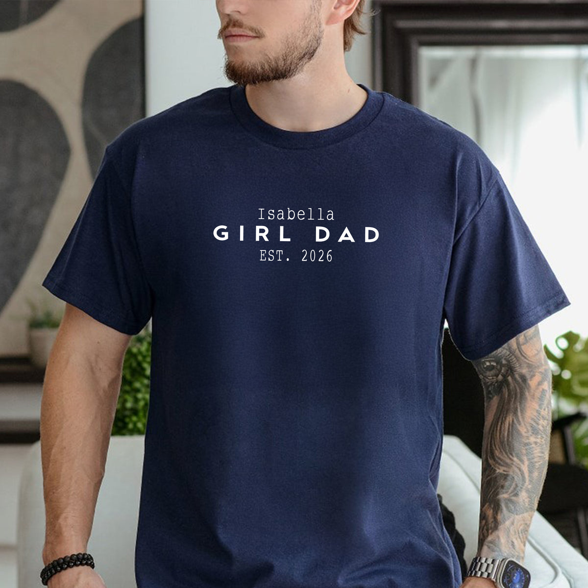 Custom Name Girl Dad Comfort Shirt - Personalized Father’s Day Gift TH10 169695