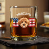 Custom Photo Dog - Dog Dad US Flag Whiskey Glass HA75 892406