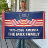 250 Years Anniversary Custom Family Name America House Flag CH07 910188