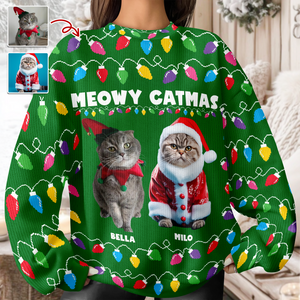 Custom Photo Meowy Catmas Christmas Ugly Sweater HA75 892970