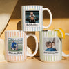 Custom Photo Father and Son Striped Mug for Dad, Grandpa New Dad Gift LM32 669199
