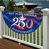 Custom Name Patriotic 250th Anniversary God Bless America 1776-2026 Non-Pleated Fan Flag HO82 902802