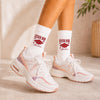 Custom Name Senior Dad, Mom Class Of 2027 Embroidered Socks, Graduation Gift for Parents LM32 669943