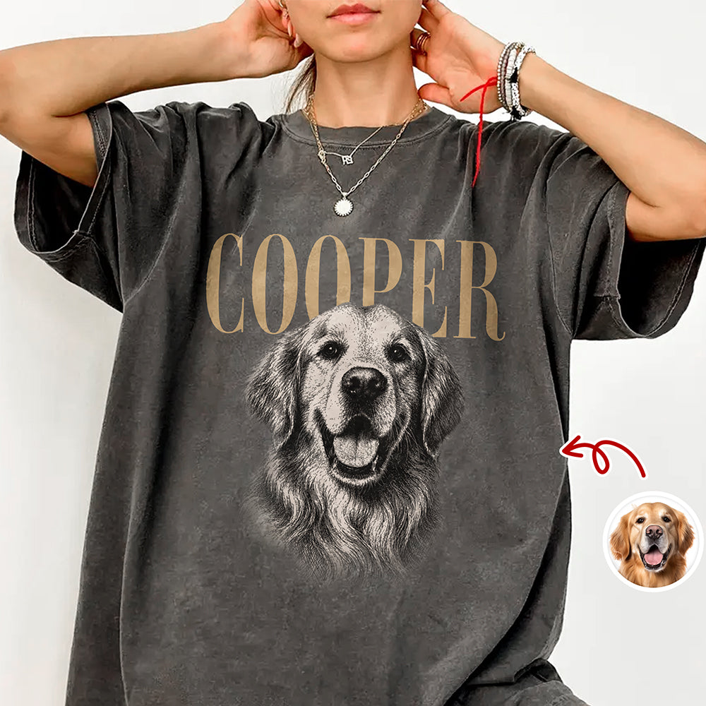 Custom Pet Face Shirt Vintage Style Comfort Shirt TH10 169751