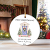 Personalized First Christmas At Ceramic Ornament, New Home Celebration Keepsake HO82 903606