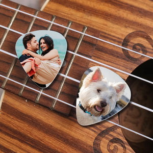 Custom Photo Wooden Guitar Picks With Case, Box Guitar Player Gift For Him Boyfriend Dad Husband LM32 897495