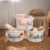 Personalized Woven Basket – Custom Name Storage Basket for Baby Toys, Nursery Organizer or Pet Toy Bin, Handmade Gift HO82 903016
