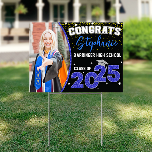 Custom Photo Class of 2025 Personalized Yard Sign Graduation Day Gift CH07 895442