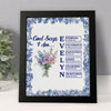 Custom Name Letter God Says I Am Flower Toile De Jouy Style Picture Frame LM32 895389