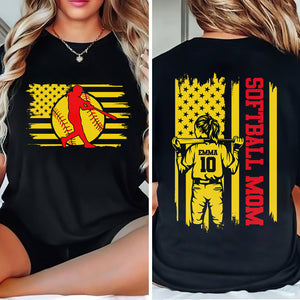 Softball Mom, Softball Dad Dark Shirt Personalized Gift For Mother's Day, Father's Day HO82 893542