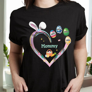 Grandma Easter Heart With Grandkids Bunny Dark Sweatshirt Personalized Gift HO82 893538