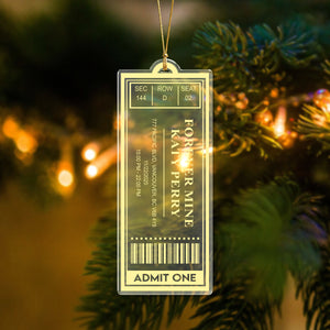 Personalized Favorite Concert Ticket Christmas Acrylic Ornament Gift For Music Lovers LM32 897377