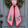 Personalized Embroidered Santa Hat Monogram Bow Christmas Wreath Sash LM32 669745