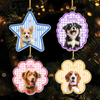 Custom Dog Photo Star Flower Shape Acrylic Ornament, Personalized Pet Keepsake CH07 180400