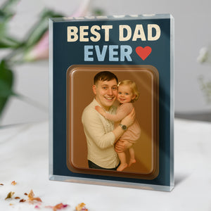 Custom Photo Dad And Kid Action Figure Acrylic Block Plaque, Unique Keepsake HO82 894000