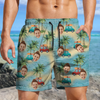 Custom Cute Face Island Vacation Summer Vibe Beach Short LM32 893527