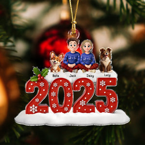 Personalized You, Me & The Dog Christmas Acrylic Ornament Christmas Gift HA75 897974