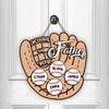 Personalized I Caught The Best Dad Great Ball Catcher Wooden Doorsign LM32 893421