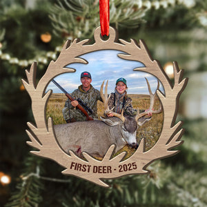 Custom Photo First Deer 2 Layer Wooden Ornament For Hunting Lovers HA75 898398