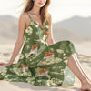 Custom Photo Aloha Hawaiian Cat Women's V-Neck Cami Maxi Dress HO82 893668