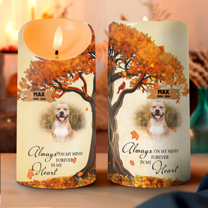 Custom Pet Photo Always Loved Never Forgotten Memorial LED Candle LM32 895893