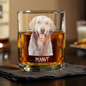 Custom Pet Photo To Dad From The Reasons You Drink Personalized Engraved Whiskey Glass CH07 895730