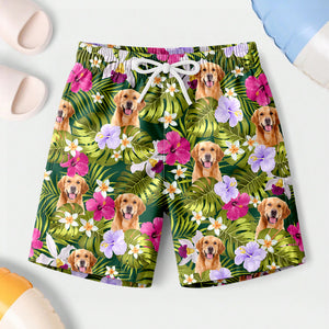 Custom Dog Photo Tropical Style Beach Short For Kid TH10 894105