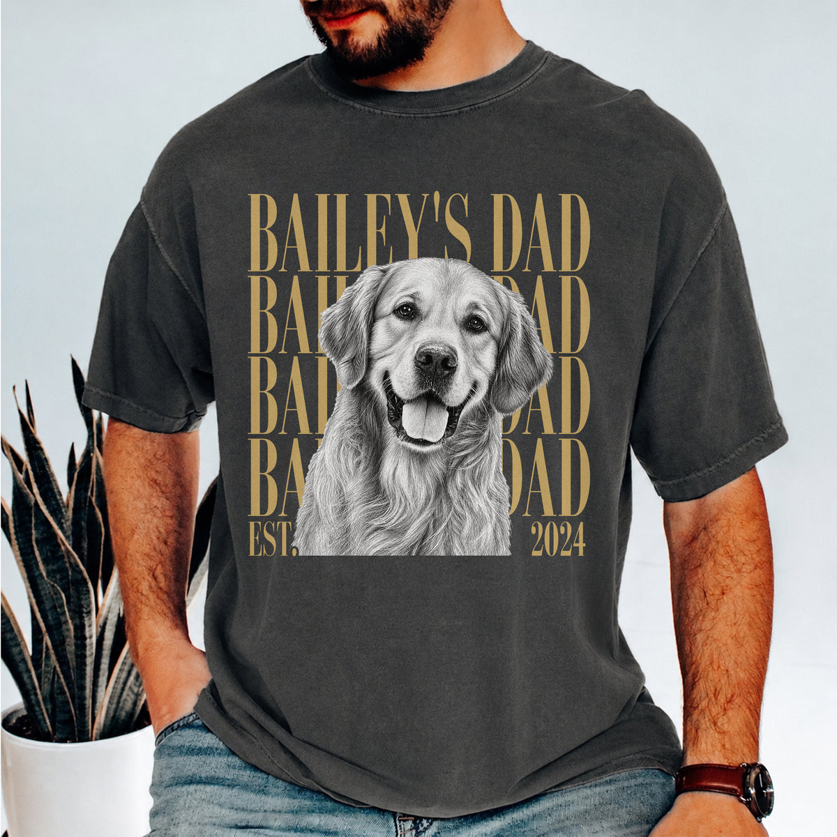 Personalized Vintage Photo Dog Dad Comfort Shirt Pet Lovers HA75 921820