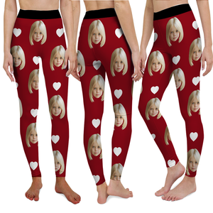 Custom Photo Face And Heart Icon Legging HO82 900514
