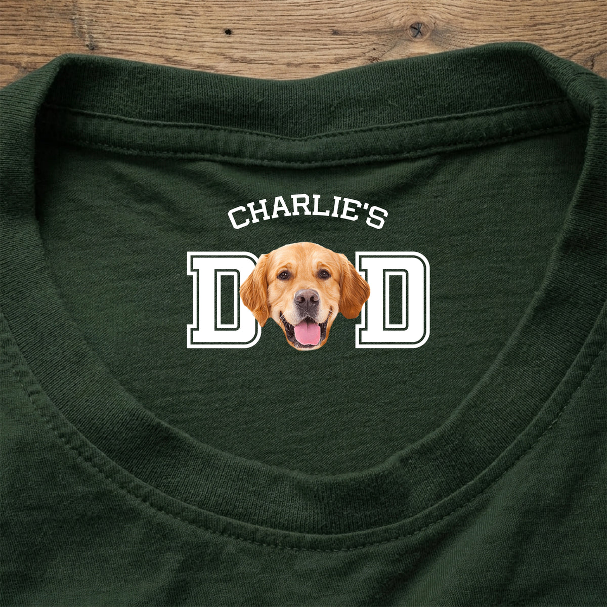 Custom Photo Dog Cat Dad Mom Neck Print Back Shirt LM32 899409