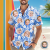 Custom Face Photo Tropical Aloha Hawaii Shirt LM32 669295